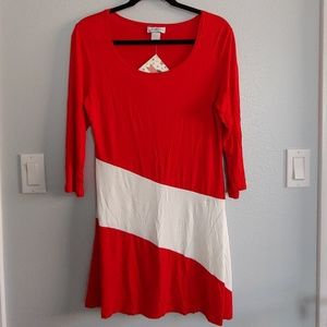 Red and Cream Dress